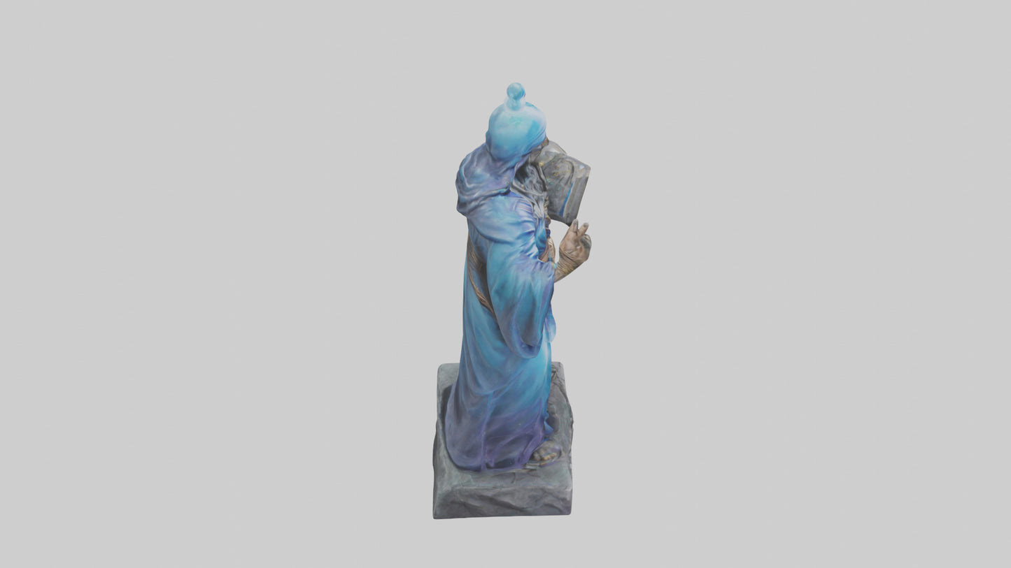 Mystic Sorcerer statue model VR / AR / low-poly