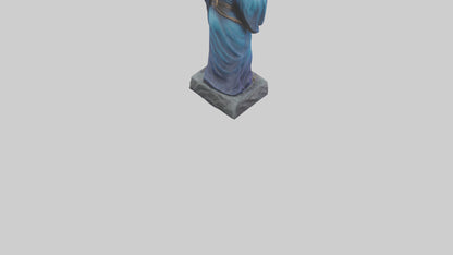 Mystic Sorcerer statue model VR / AR / low-poly