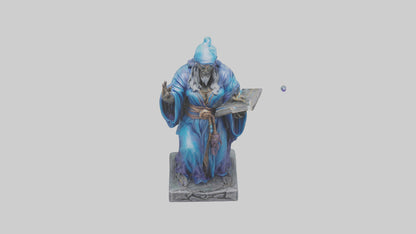 Mystic Sorcerer statue model VR / AR / low-poly
