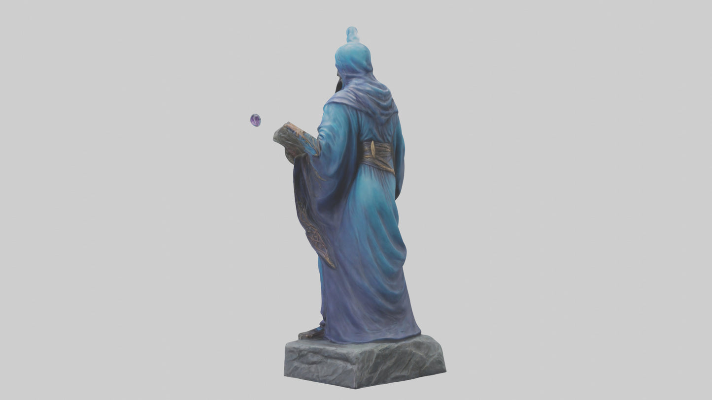 Mystic Sorcerer statue model VR / AR / low-poly