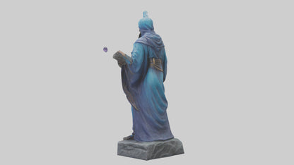 Mystic Sorcerer statue model VR / AR / low-poly