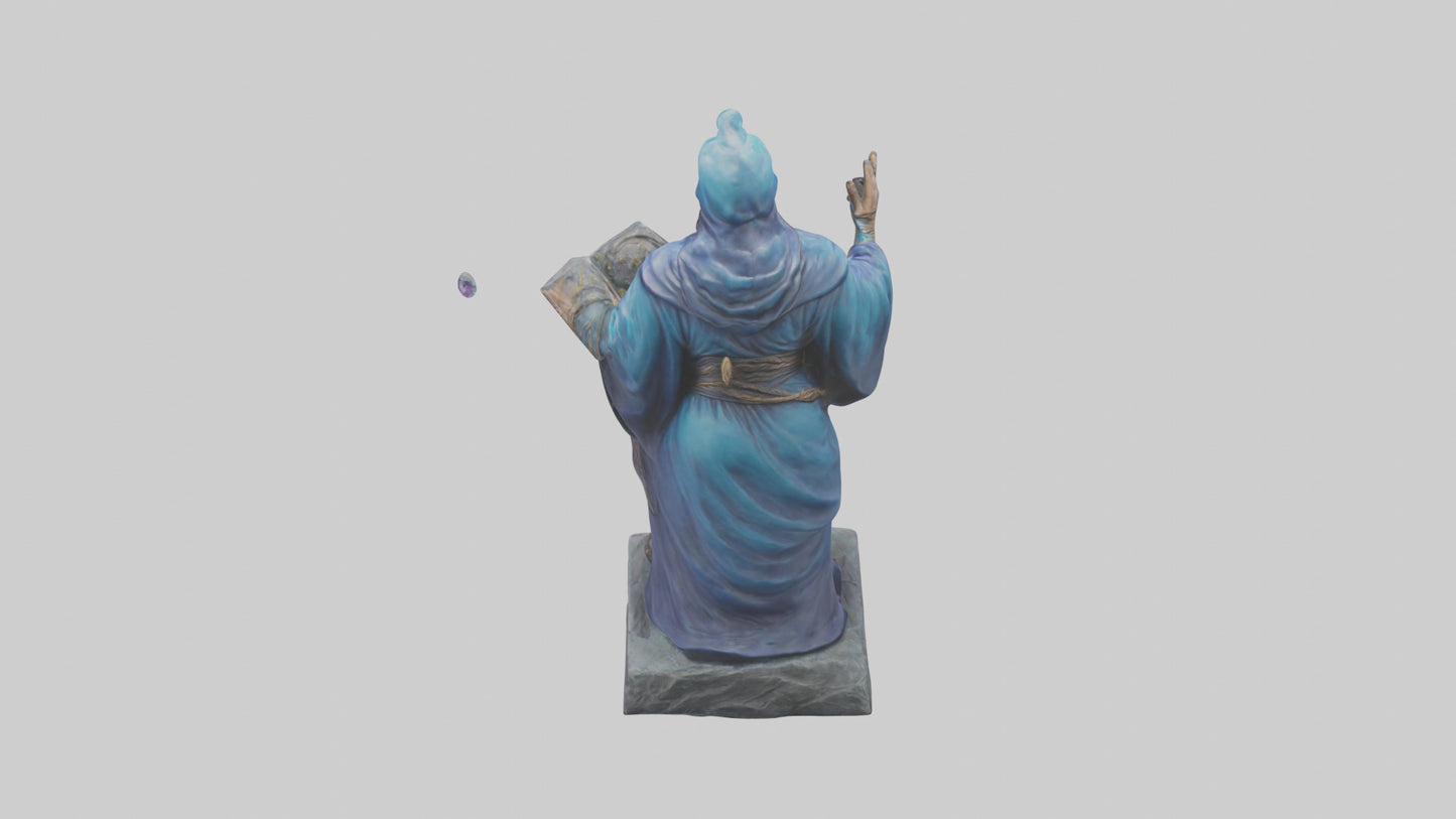 Mystic Sorcerer statue model VR / AR / low-poly