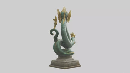 3D model Naga statue model VR / AR / low-poly