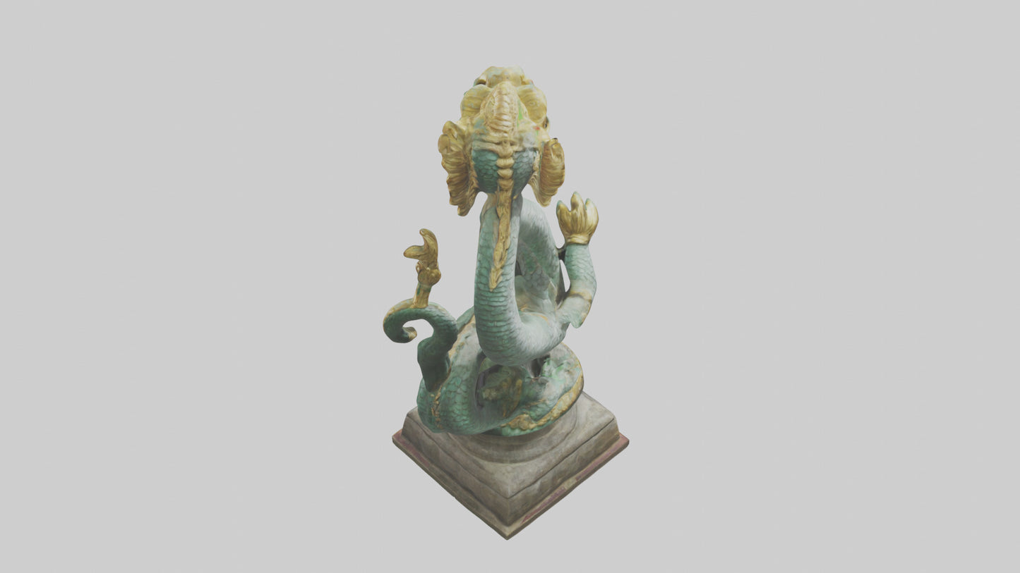 3D model Naga statue model VR / AR / low-poly