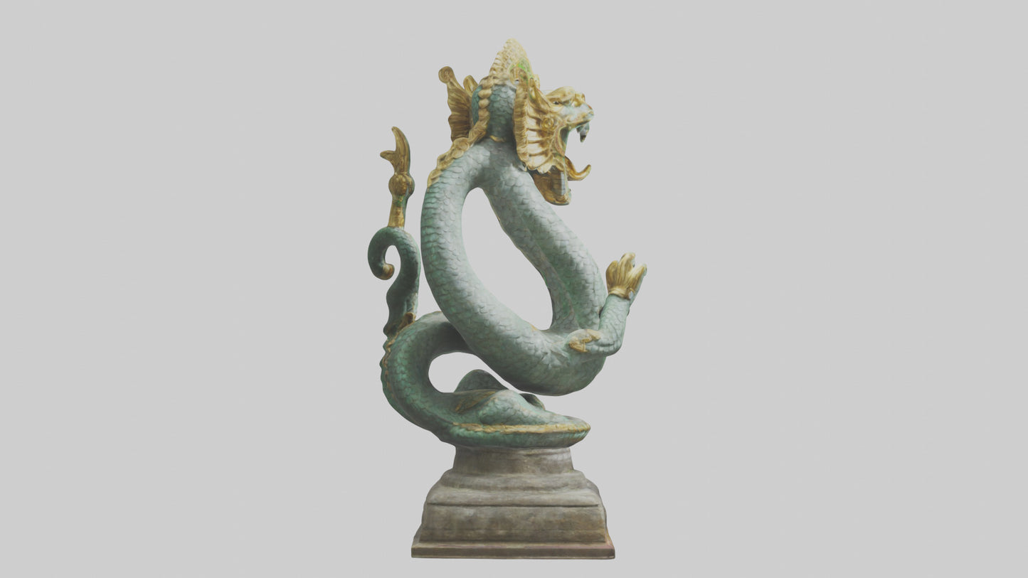 3D model Naga statue model VR / AR / low-poly