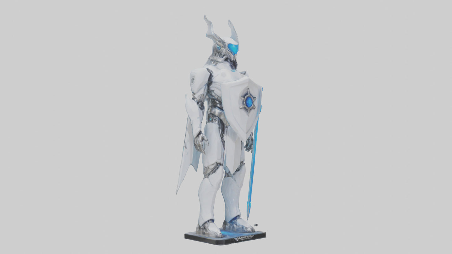 3D model NanoTech Guardian statue model VR / AR / low-poly