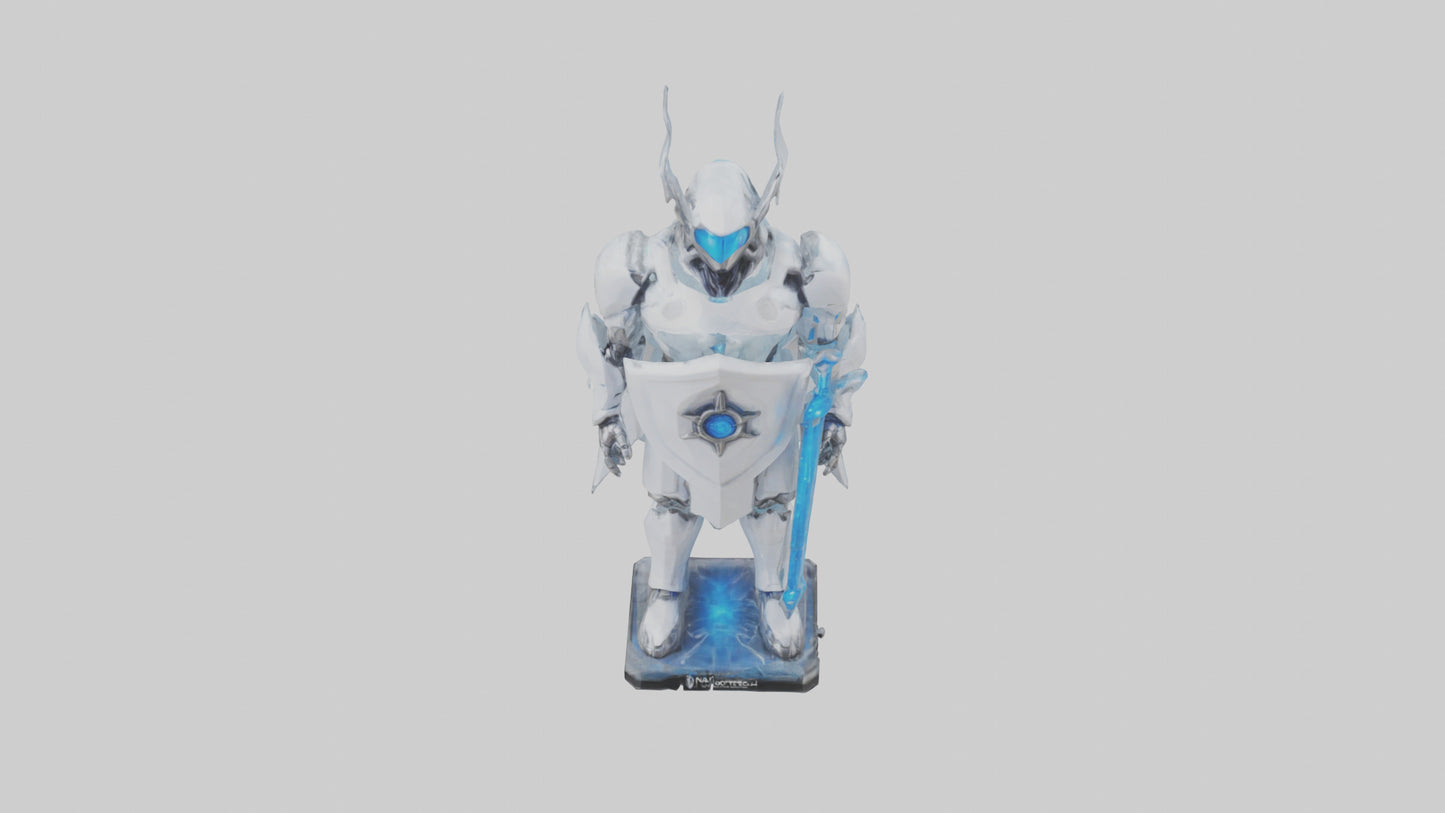 3D model NanoTech Guardian statue model VR / AR / low-poly