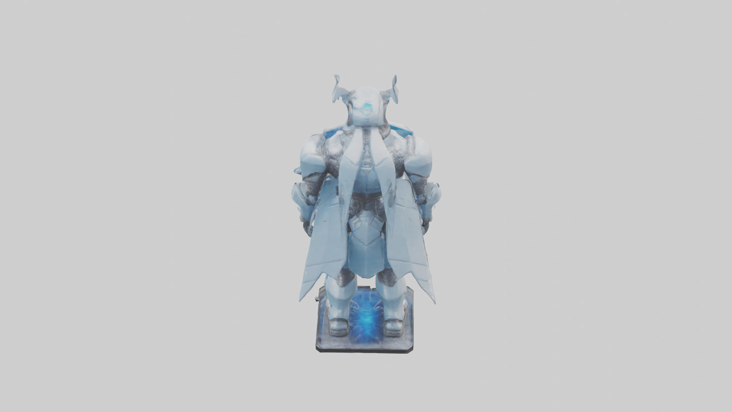 3D model NanoTech Guardian statue model VR / AR / low-poly