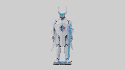 3D model NanoTech Guardian statue model VR / AR / low-poly