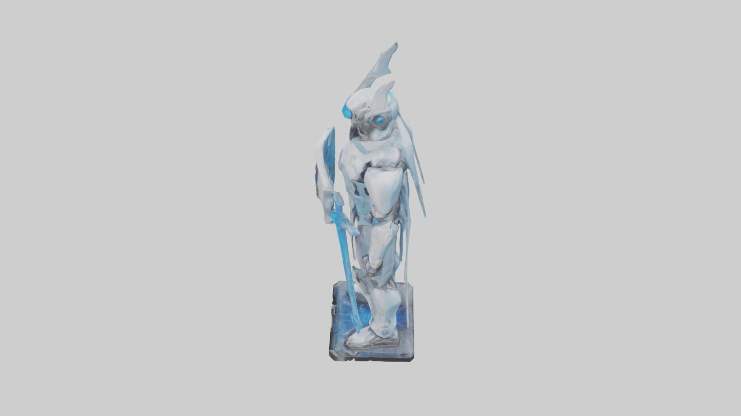 3D model NanoTech Guardian statue model VR / AR / low-poly