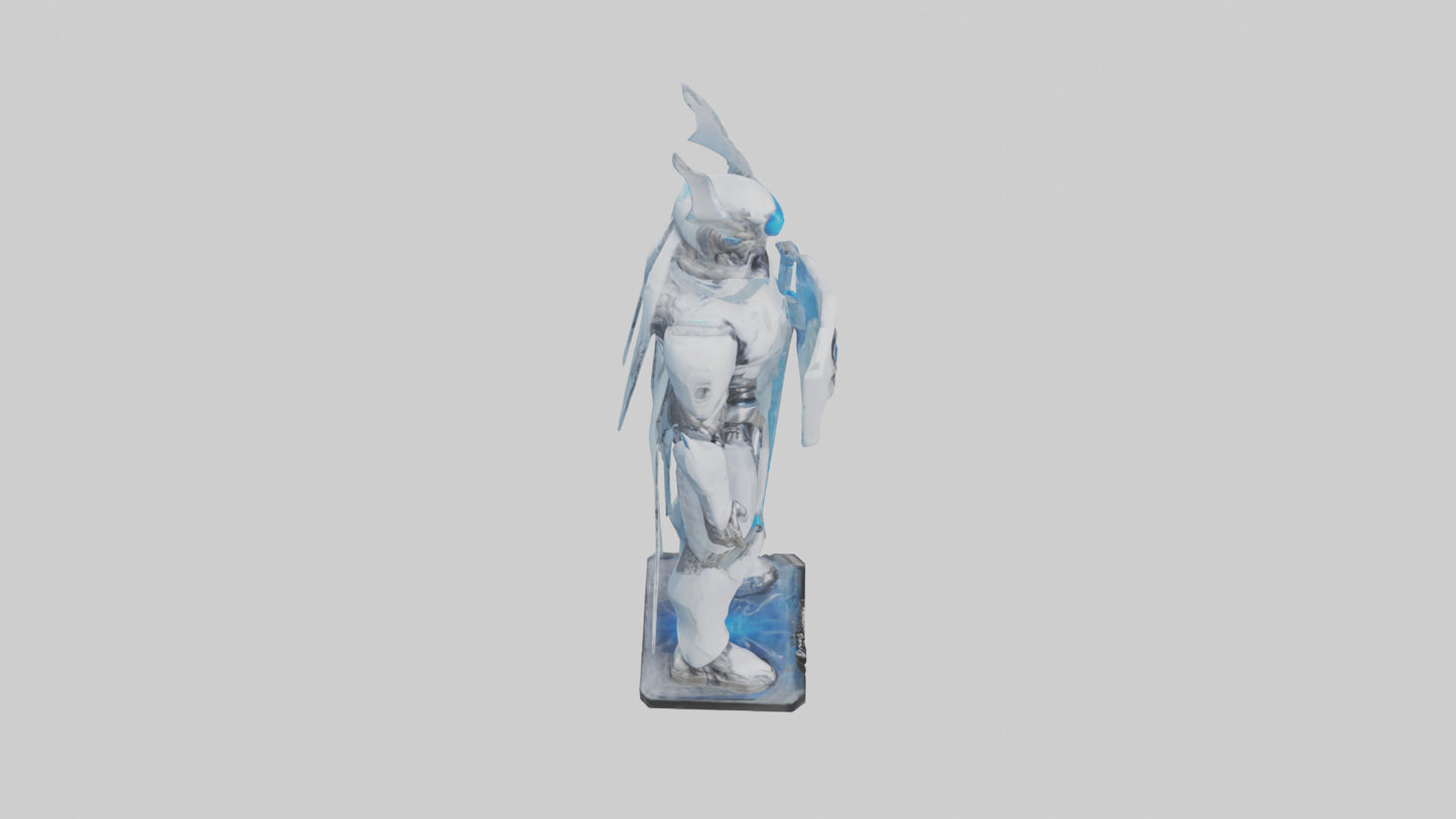3D model NanoTech Guardian statue model VR / AR / low-poly