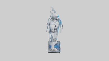 3D model NanoTech Guardian statue model VR / AR / low-poly