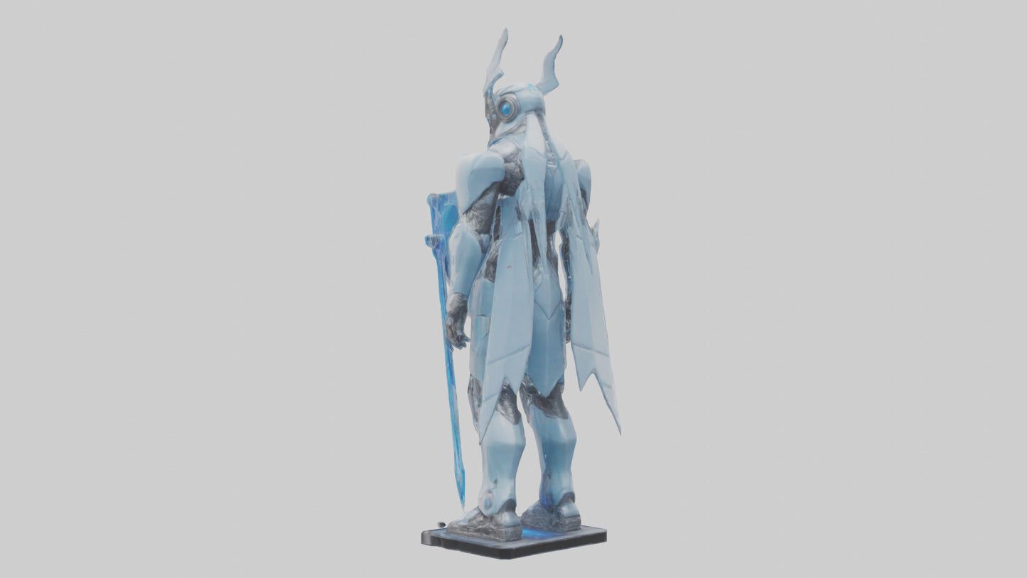3D model NanoTech Guardian statue model VR / AR / low-poly