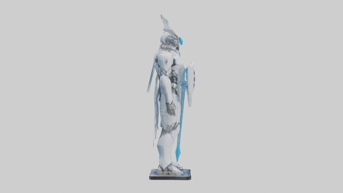 3D model NanoTech Guardian statue model VR / AR / low-poly