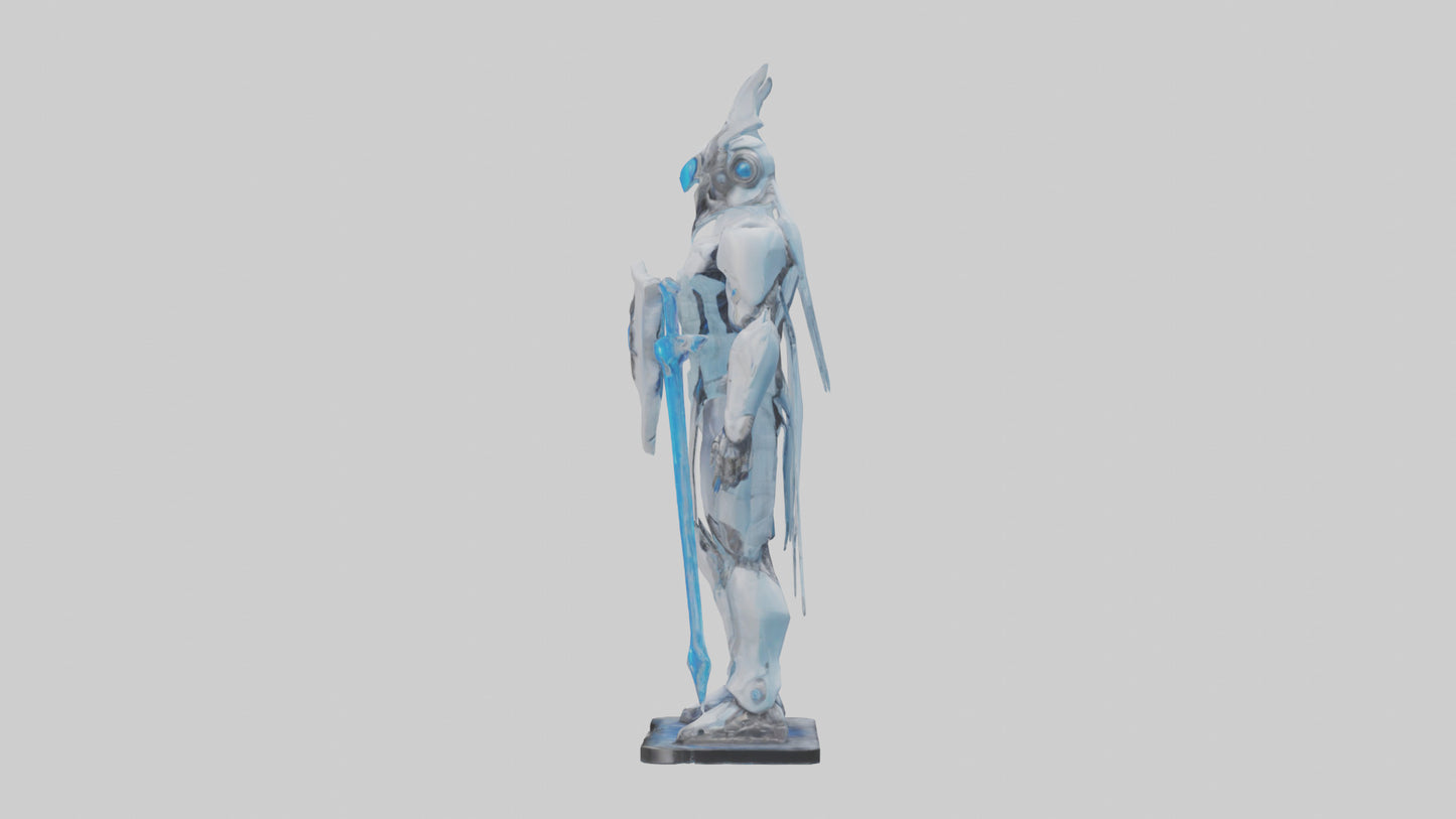 3D model NanoTech Guardian statue model VR / AR / low-poly
