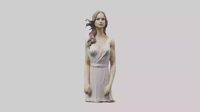 Natalie Portman statue model VR / AR / low-poly