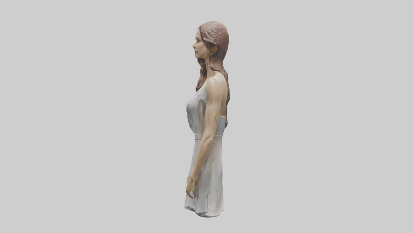 Natalie Portman statue model VR / AR / low-poly