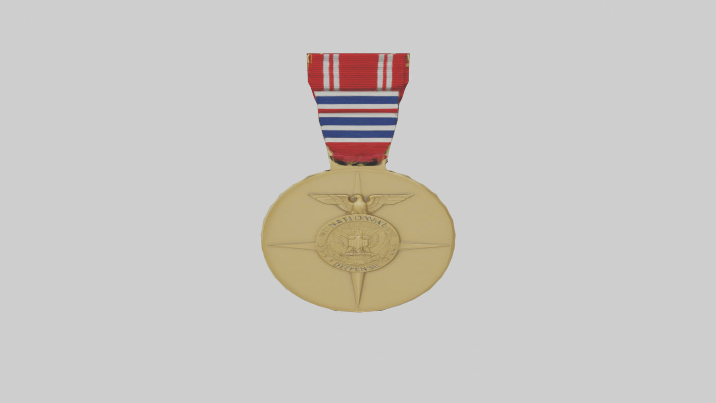 National Defense Medal model VR / AR / low-poly