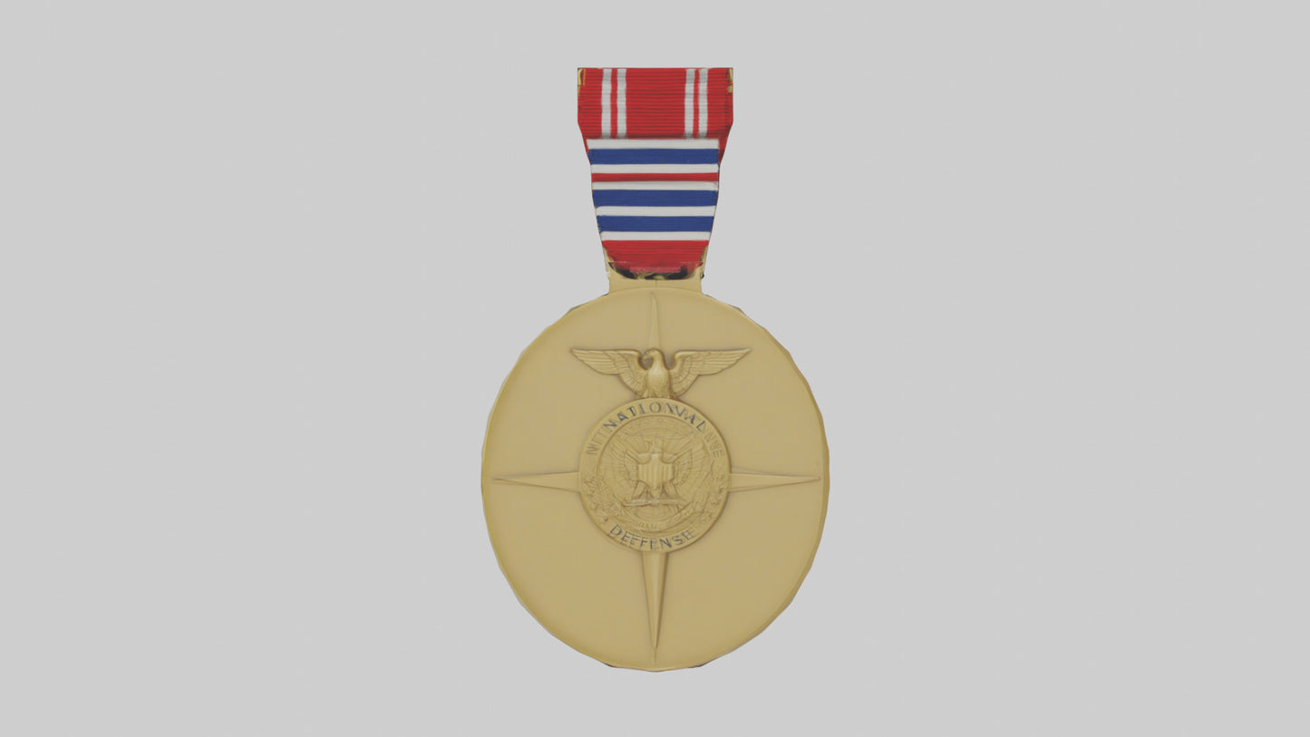National Defense Medal model VR / AR / low-poly