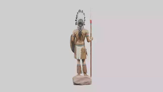 3D model Native Warrior statue model VR / AR / low-poly