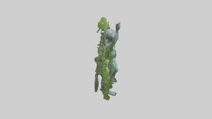 Natura and Man statue VR / AR / low-poly