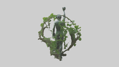 Natura and Man statue VR / AR / low-poly