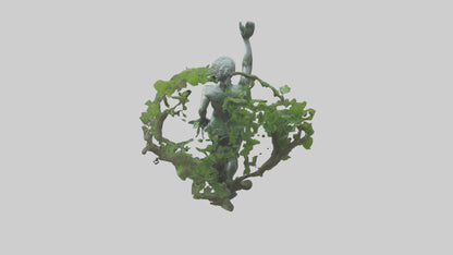 Natura and Man statue VR / AR / low-poly