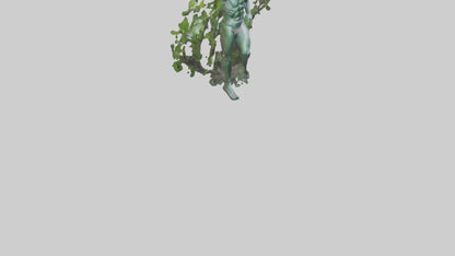 Natura and Man statue VR / AR / low-poly