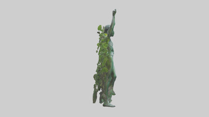 Natura and Man statue VR / AR / low-poly