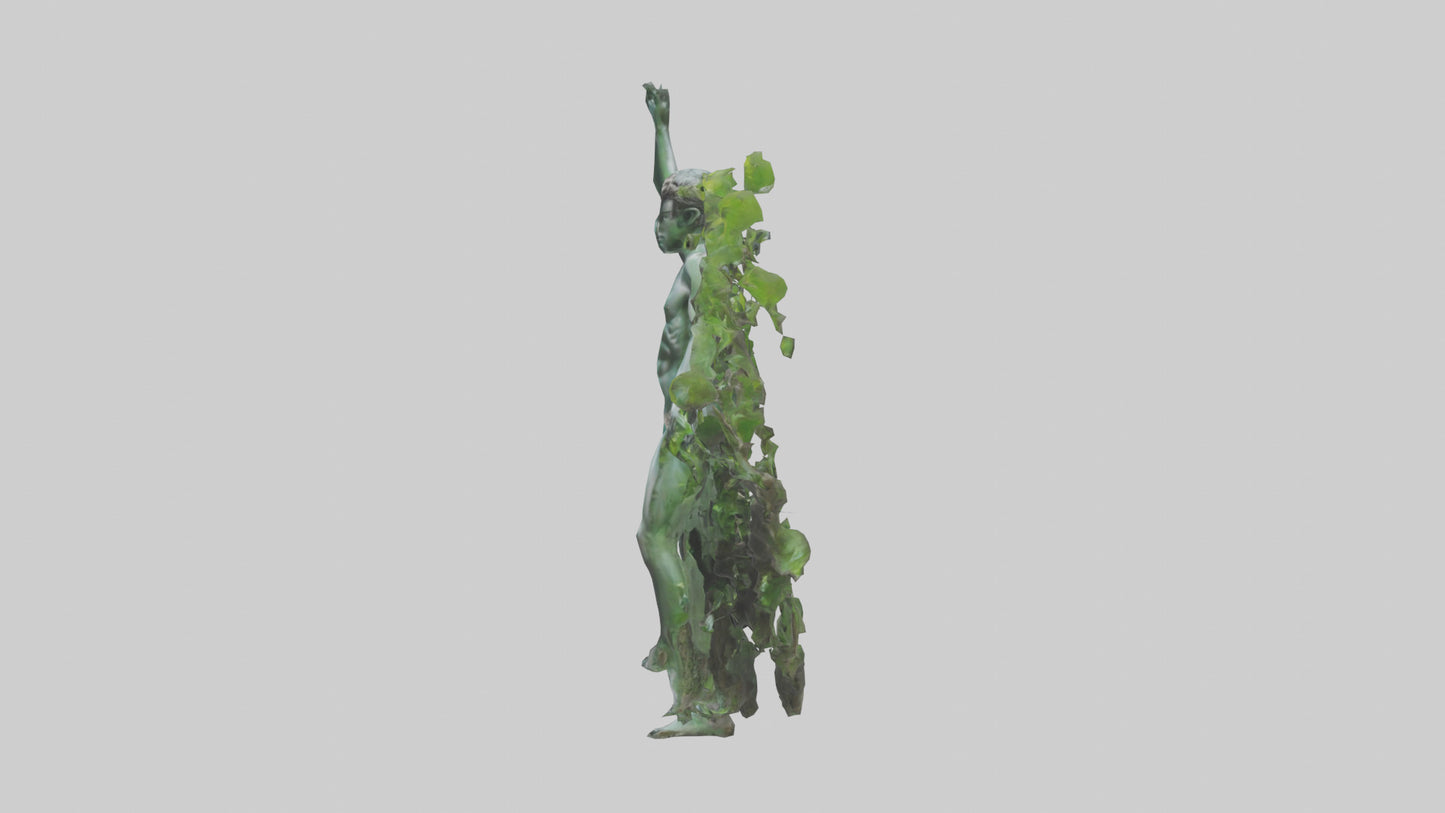 Natura and Man statue VR / AR / low-poly