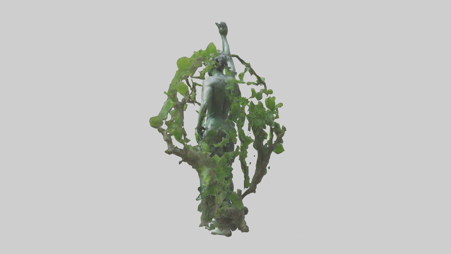 Natura and Man statue VR / AR / low-poly