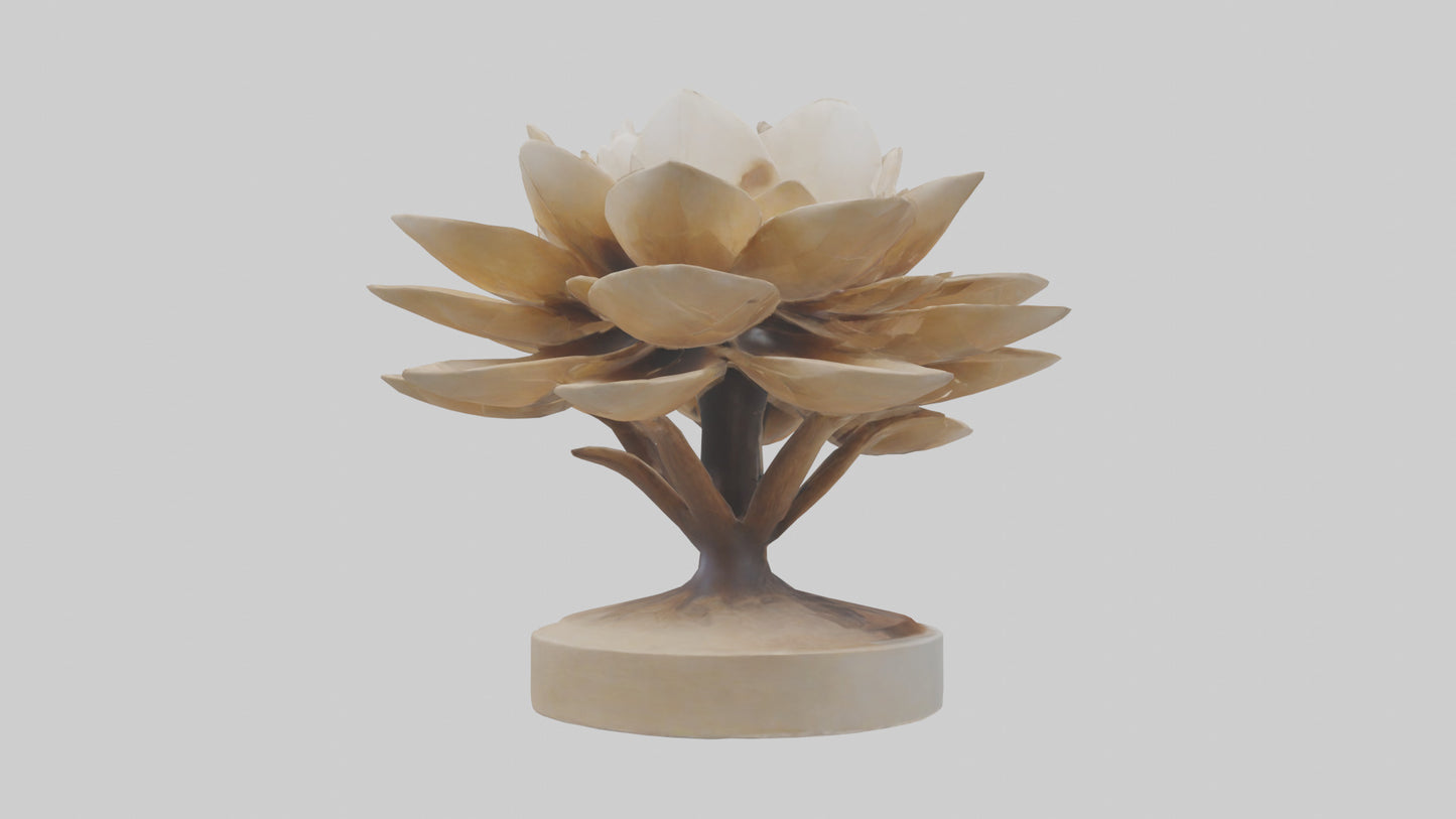 3D model Natural Bloom Sculpture model VR / AR / low-poly