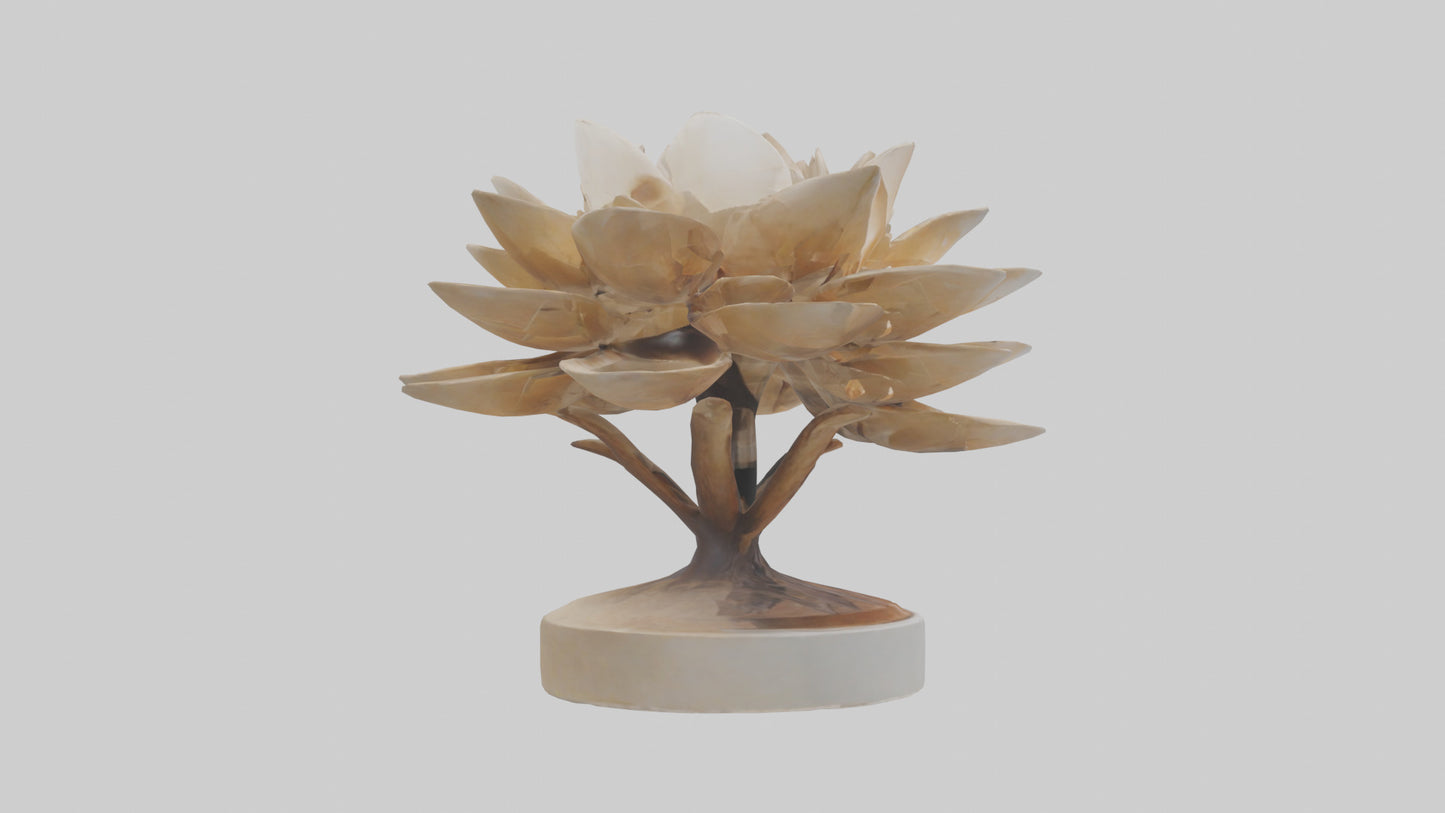 3D model Natural Bloom Sculpture model VR / AR / low-poly
