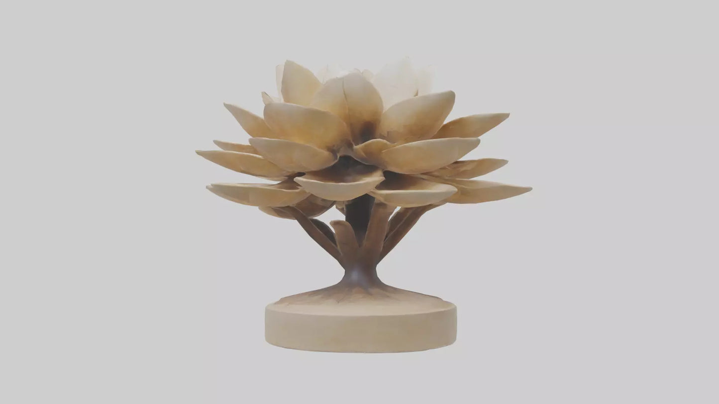 3D model Natural Bloom Sculpture model VR / AR / low-poly