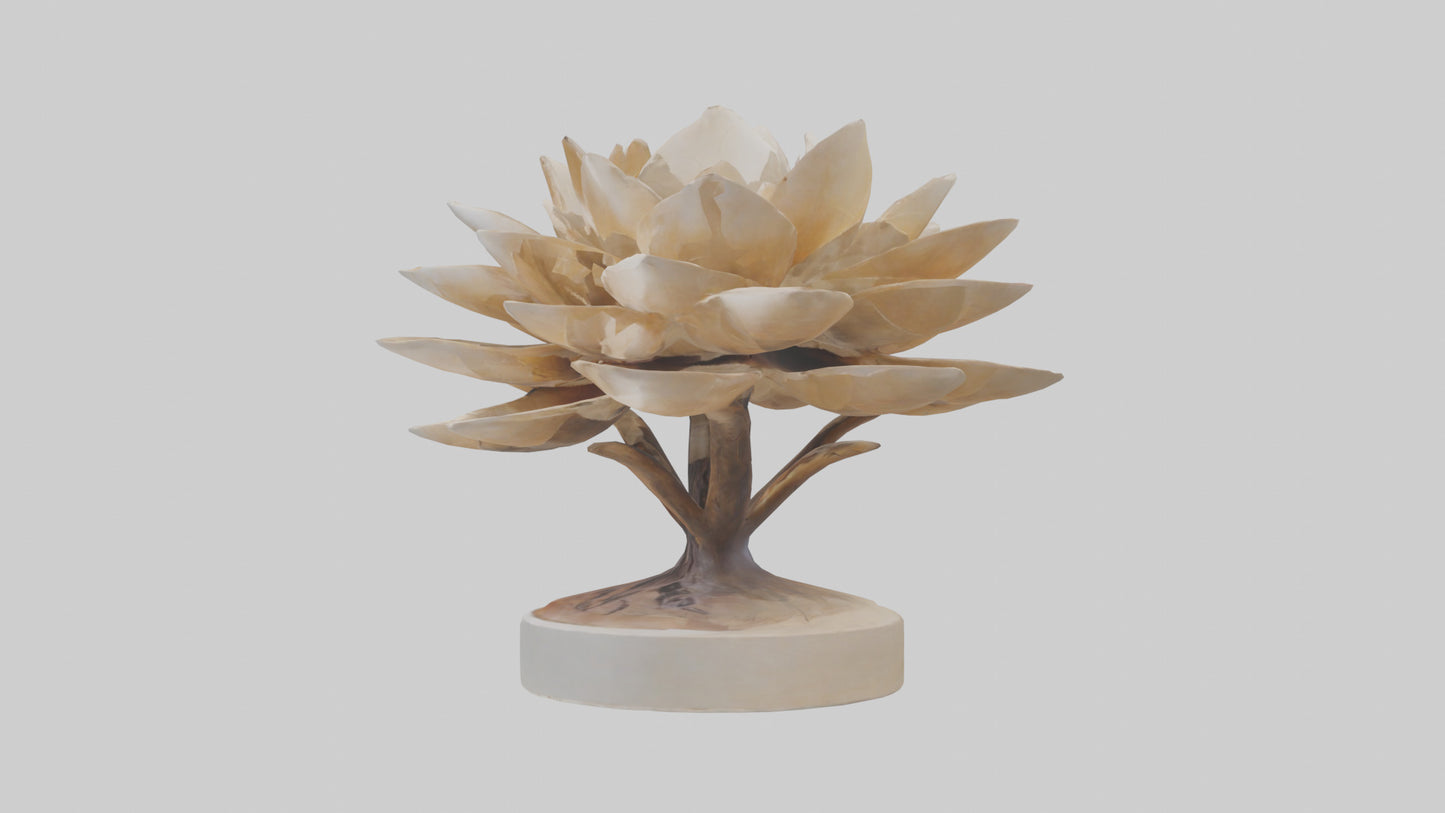 3D model Natural Bloom Sculpture model VR / AR / low-poly