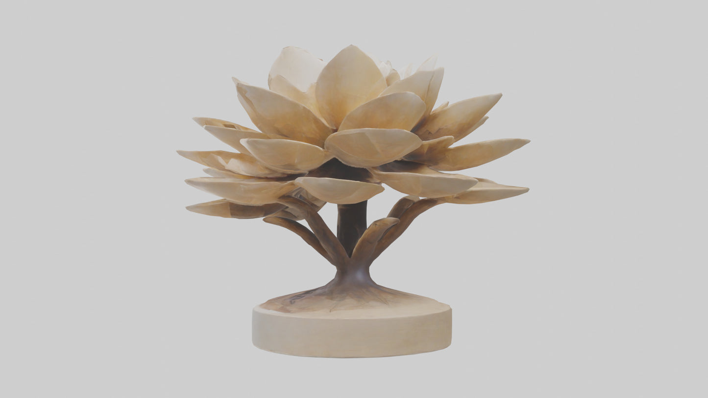 3D model Natural Bloom Sculpture model VR / AR / low-poly