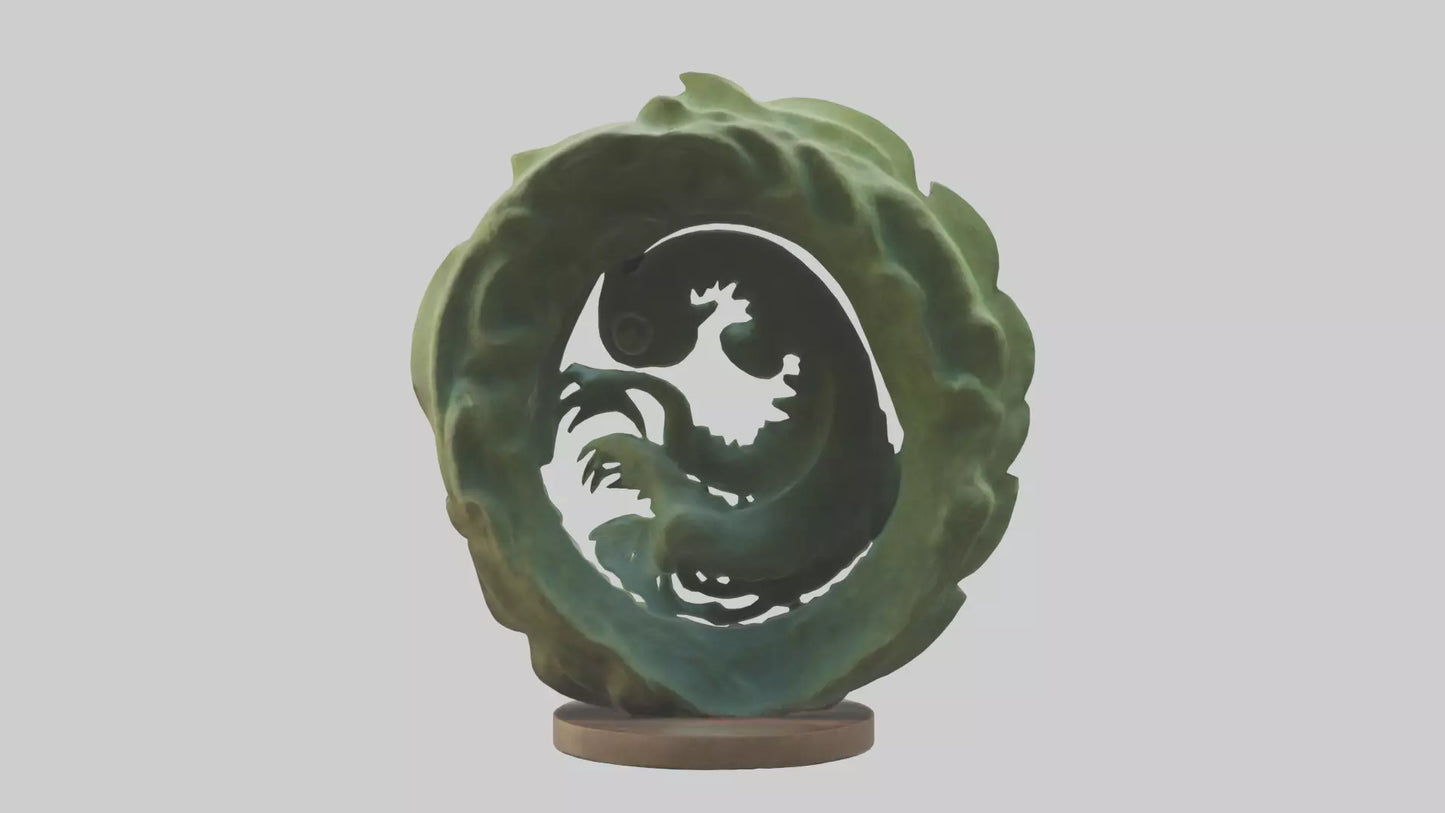 3D model Natural Fractals statue model VR / AR / low-poly