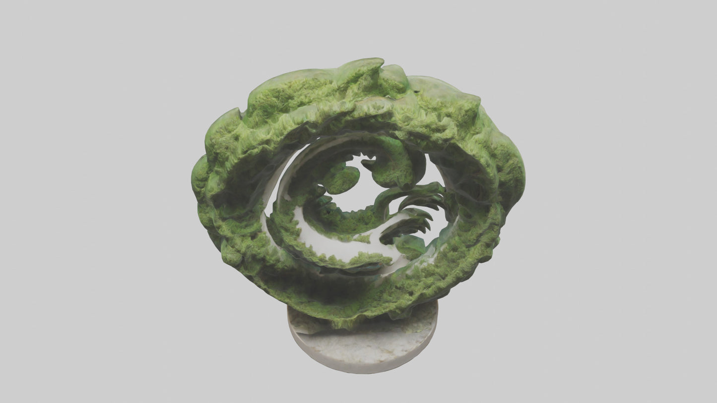 3D model Natural Fractals statue model VR / AR / low-poly