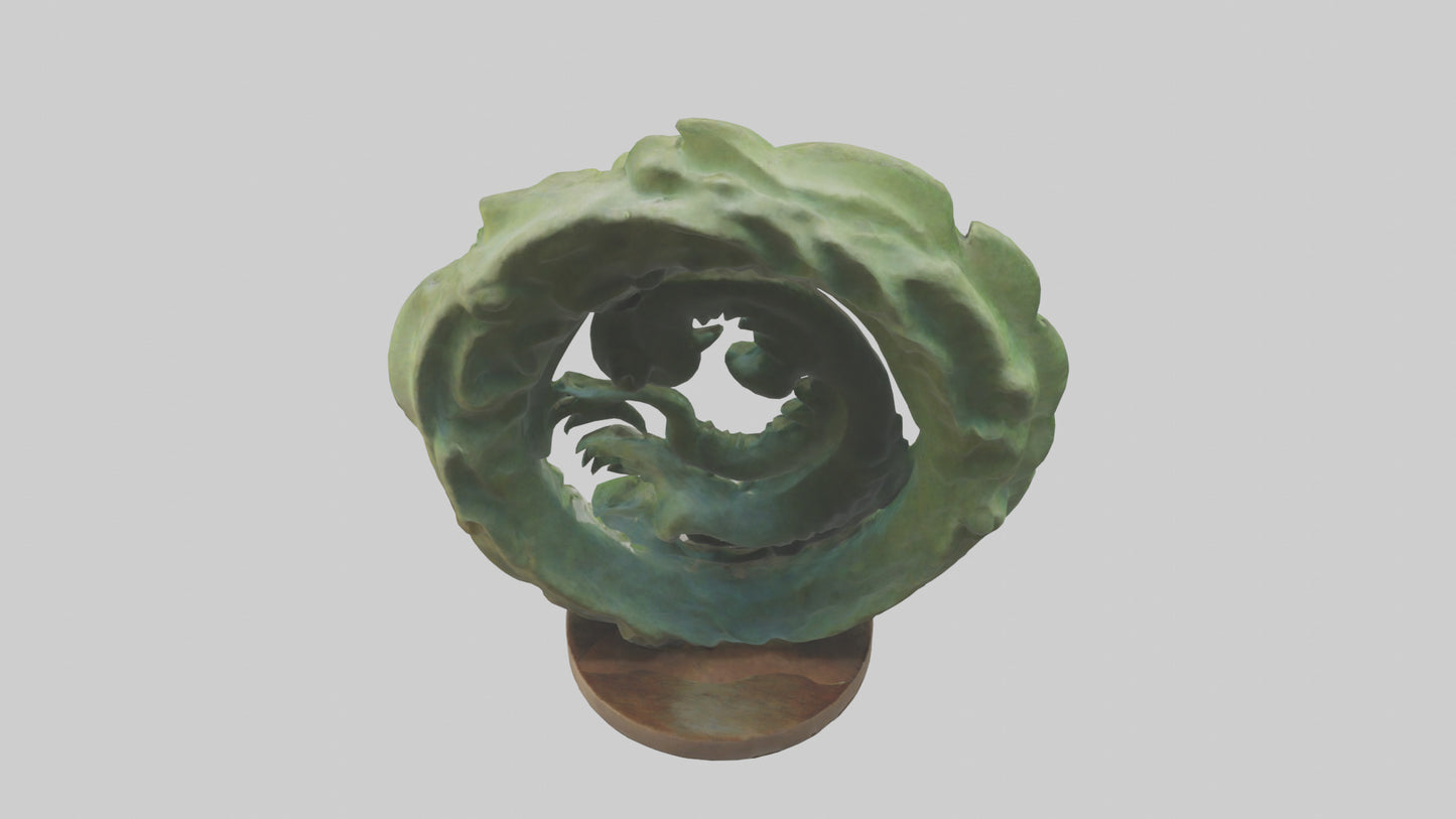 3D model Natural Fractals statue model VR / AR / low-poly