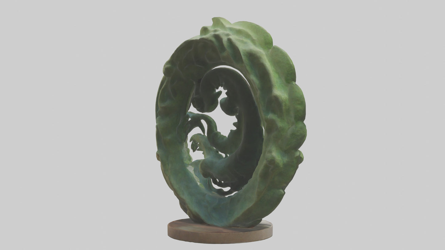 3D model Natural Fractals statue model VR / AR / low-poly