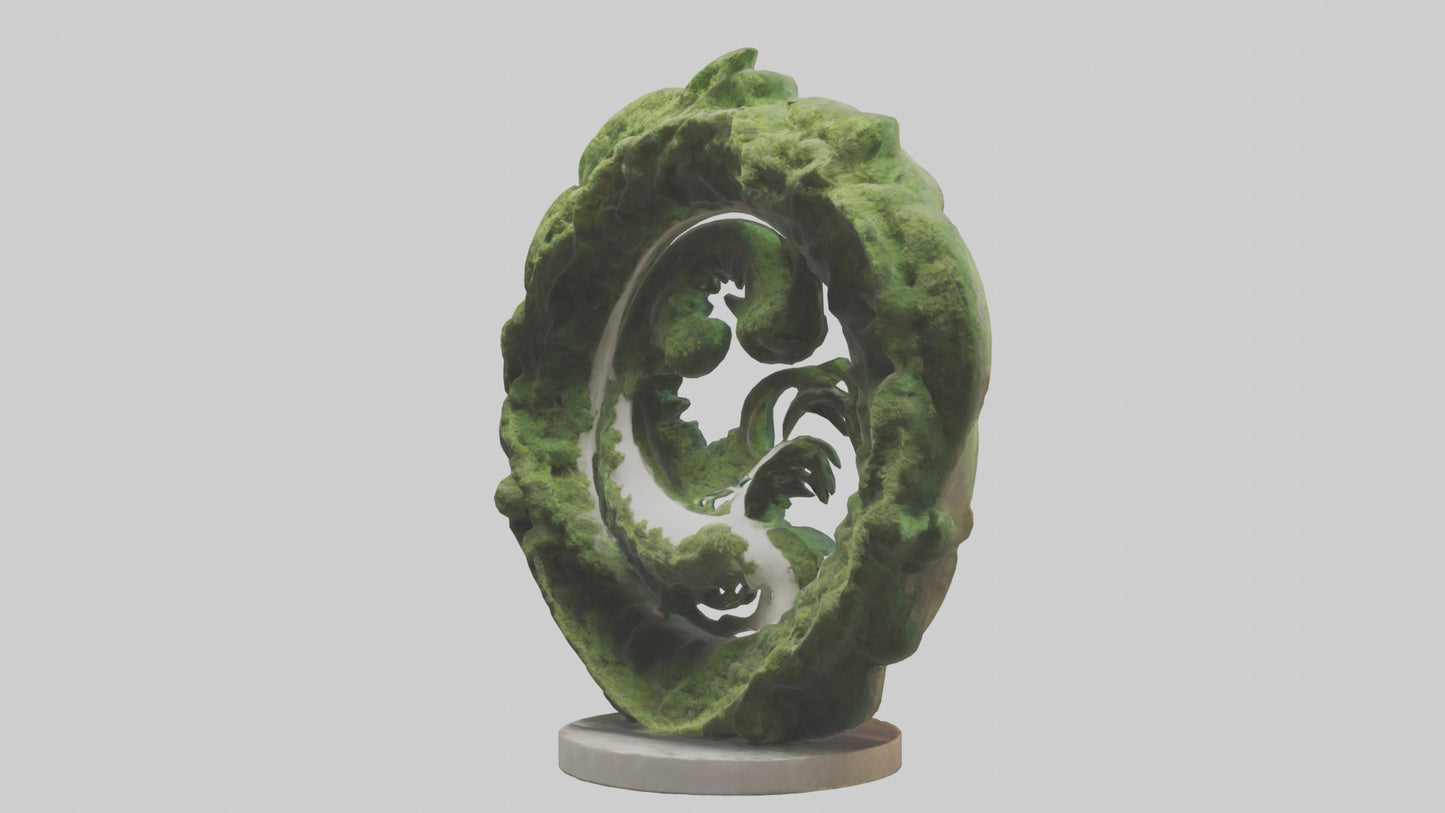3D model Natural Fractals statue model VR / AR / low-poly