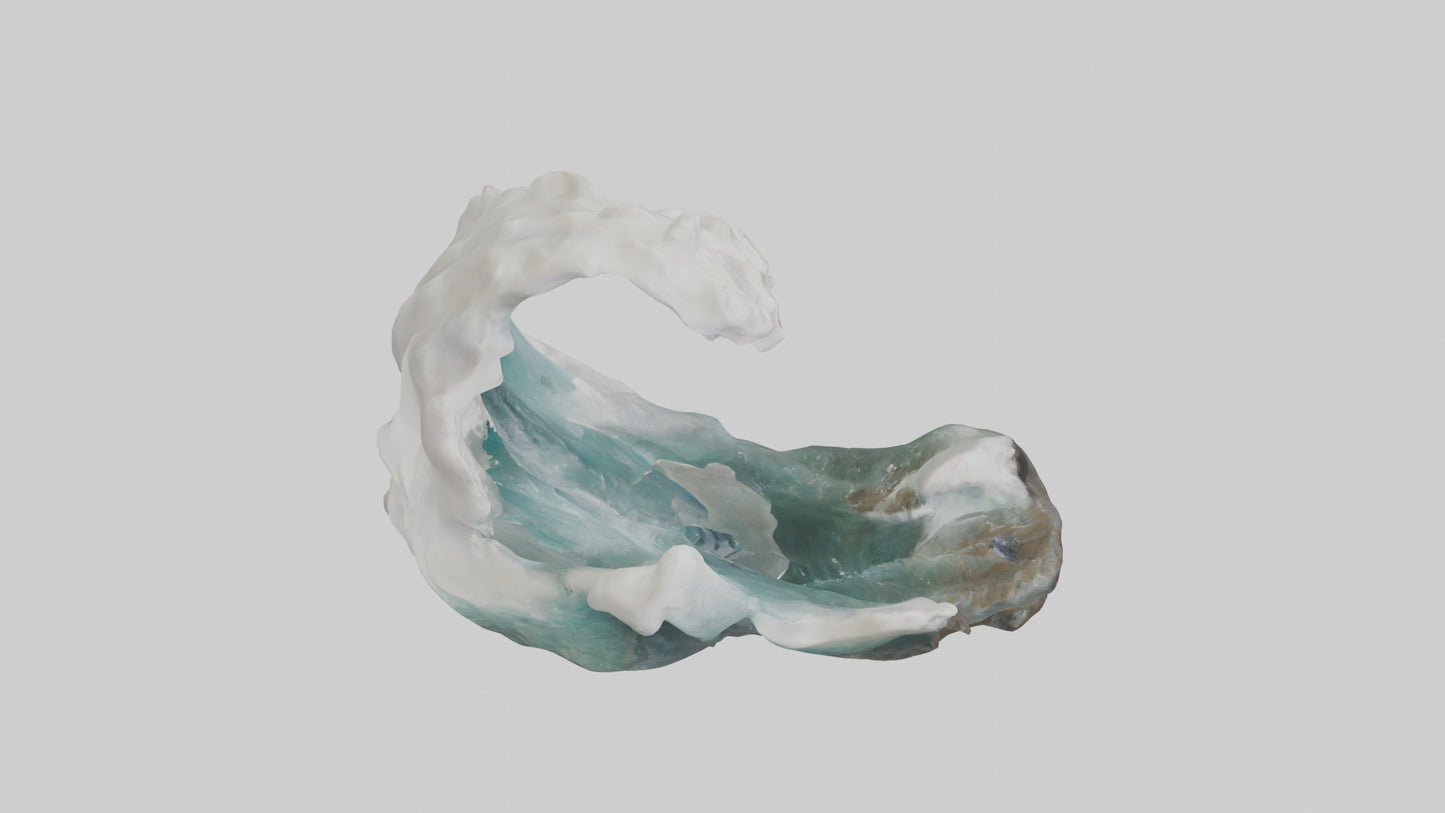 3D model Natural Wave Statue model VR / AR / low-poly