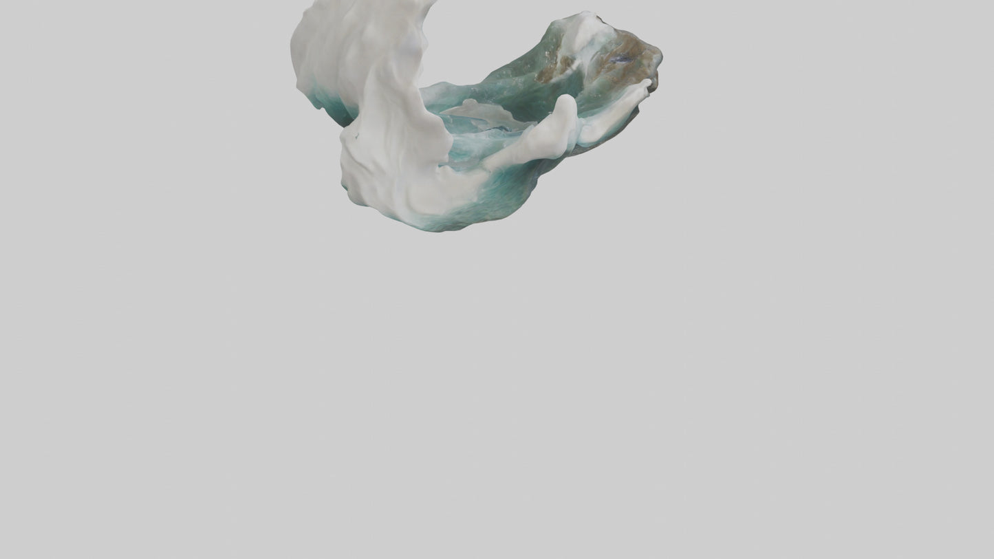 3D model Natural Wave Statue model VR / AR / low-poly