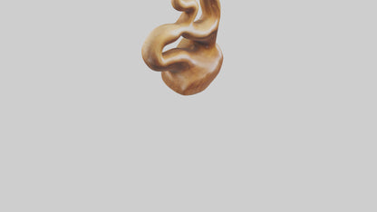 Natural wood sculpture model VR / AR / low-poly