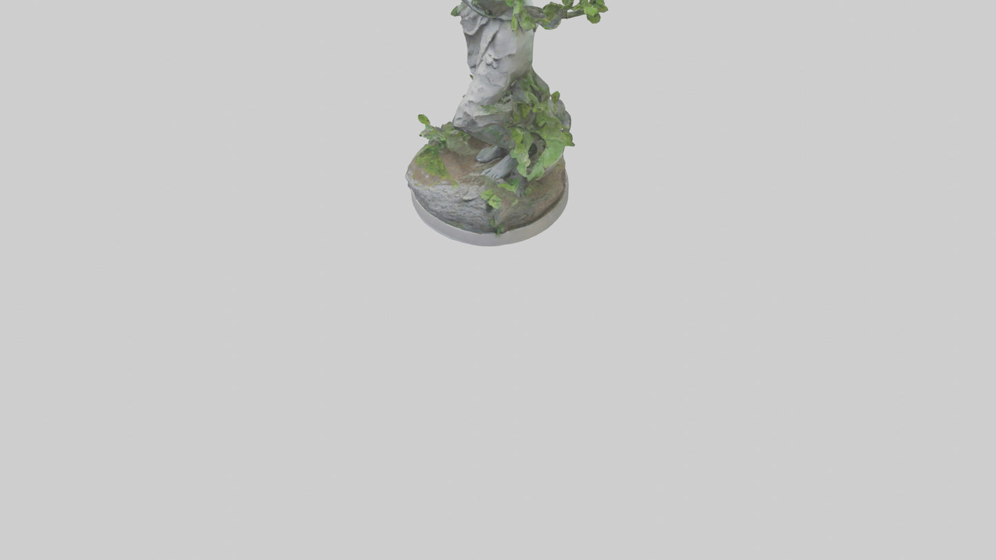 3D model Nature and Humanity Statue model VR / AR / low-poly