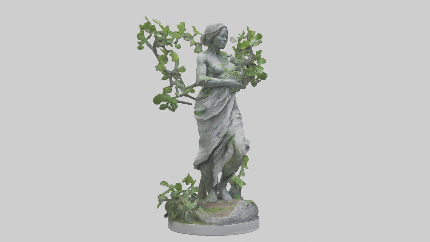 3D model Nature and Humanity Statue model VR / AR / low-poly