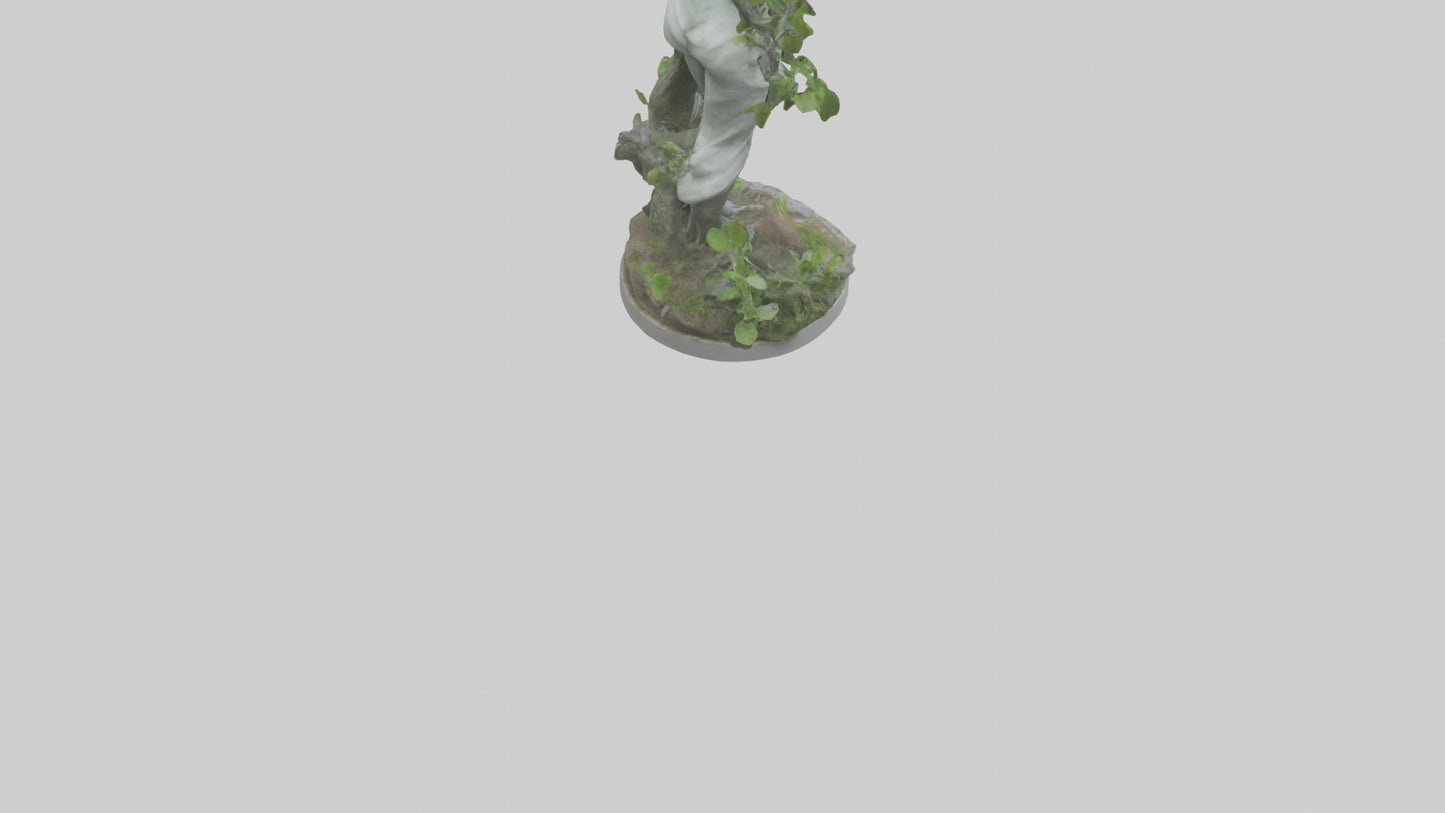 3D model Nature and Humanity Statue model VR / AR / low-poly