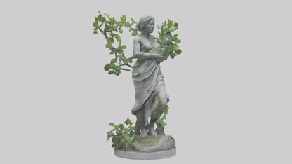 3D model Nature and Humanity Statue model VR / AR / low-poly