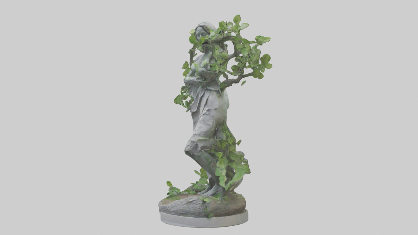 3D model Nature and Humanity Statue model VR / AR / low-poly