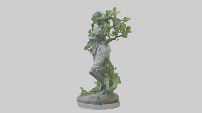 3D model Nature and Humanity Statue model VR / AR / low-poly
